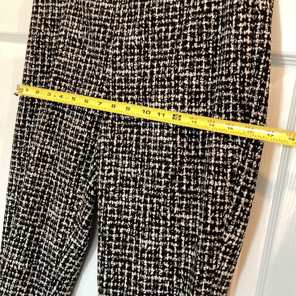 Up! Houndstooth Print Pants with ankle vent faux Pearl and Fringe Details Sz 12 - Picture 8 of 12